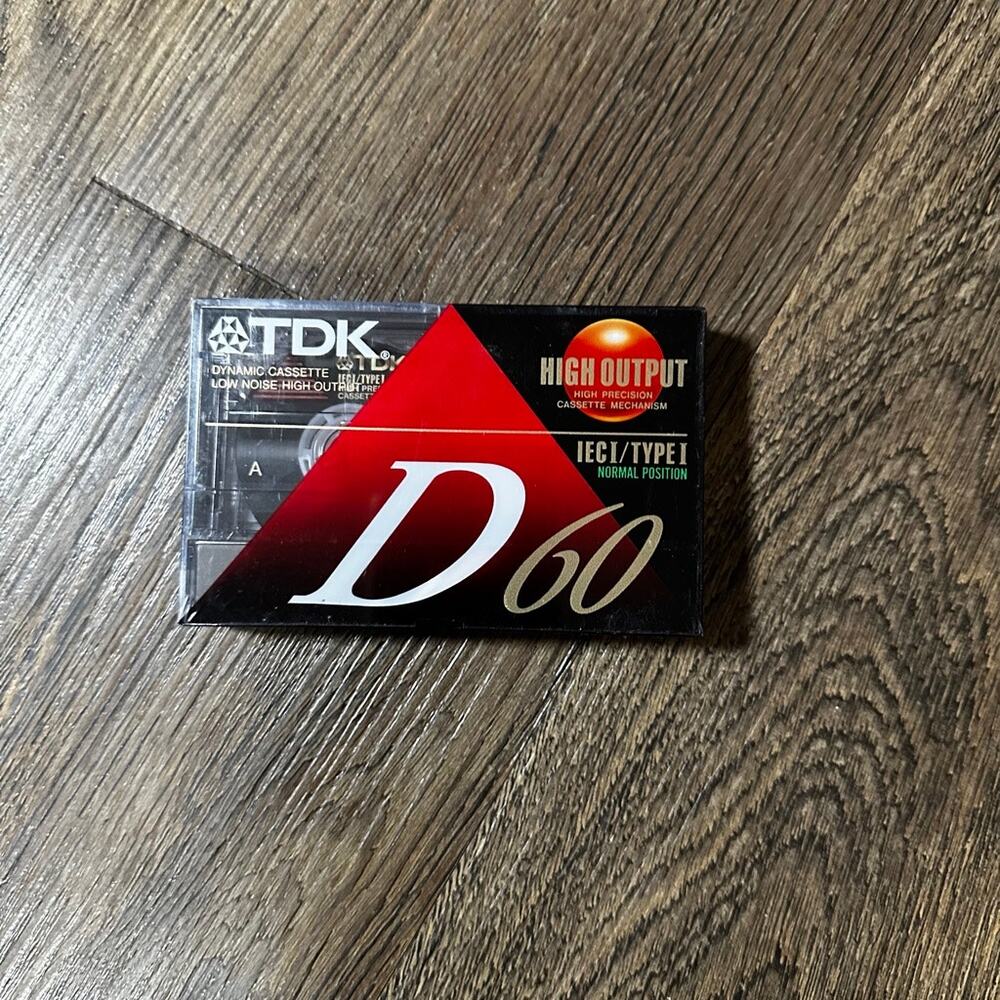 New Sealed TDK D60 Slimline EcoCase IECI/TYPE1 High Output Cassette